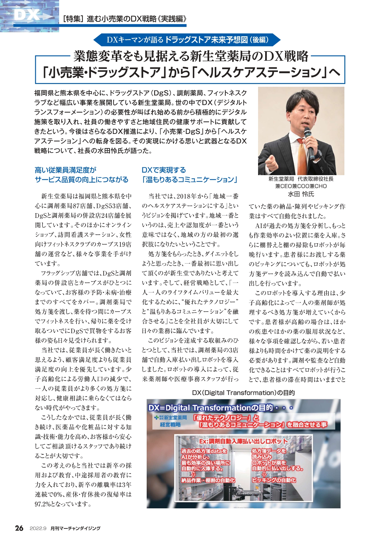 月刊マーチャンダイジング 2022年9月号に「健康台帳®」の記事が掲載 